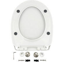Abattant de WC en plastique avec matériel de fixation