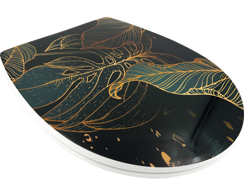 Toilettendeckel mit Blätterdesign