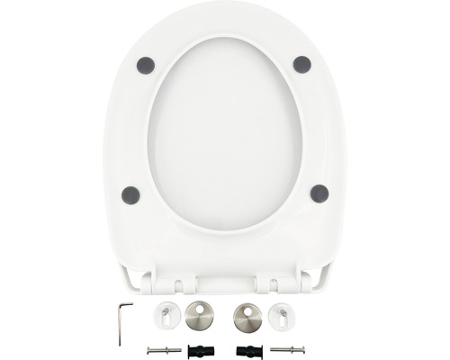 Toilettendeckel aus Kunststoff mit Befestigungsmaterial