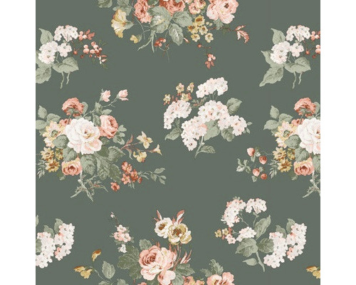 Papier peint intissé 114896 Laura Ashley Rosemore vert Papier peint à motif floral