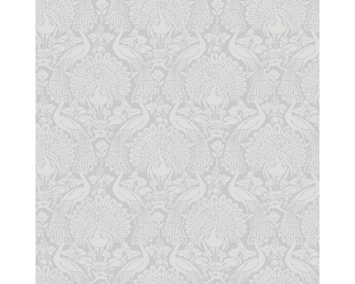 Papier peint intissé 114911 Laura Ashley Peacock gris Papier peint à motif de paon
