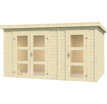 Gartenhaus Outdoor Life Zambezi XL inkl. Geräteraum 400 x 259,7 cm natur