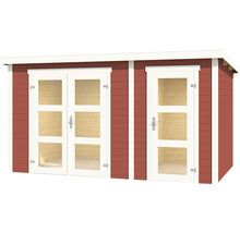 Gartenhaus Outdoor Life Zambezi XL inkl. Geräteraum 400 x 259,7 cm schwedischrot