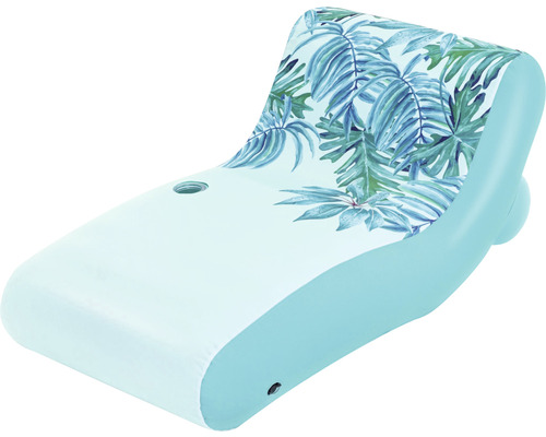 Chaise longue gonflable pour piscine avec revêtement textile 176x107 cm turquoise