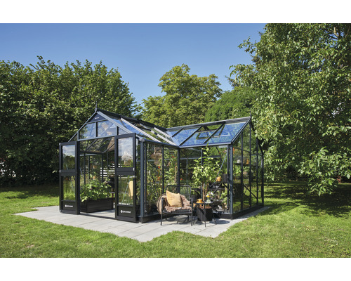 Serre Juliana Orangerie avec verre de sécurité de 3 mm 296 x 583 cm anthracite