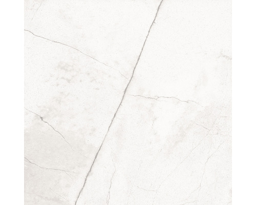 Dalle de terrasse en grès cérame fin Serrenti Bianco bord rectifié 60 x 60 x 2 cm