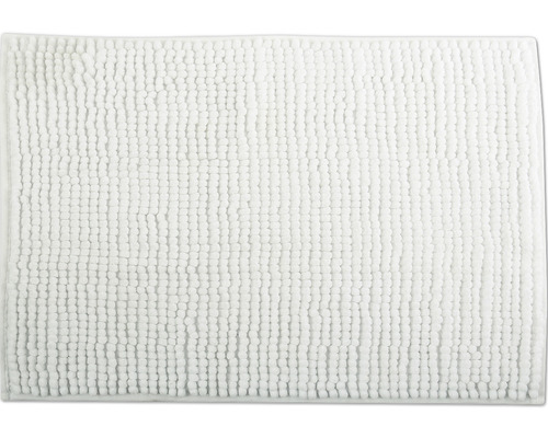 Tapis de bain MSV CHENILLE 80 cm x 50 cm blanc