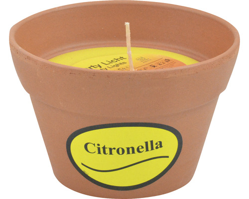 Bougie dans coupe en argile Citronella Ø 11,5 cm H 7,5 cm terre cuite-0