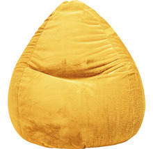 Pouf coussin Sitting Point Beanbag Softy XXL env. 300 litres jaune moutarde 80x130 cm