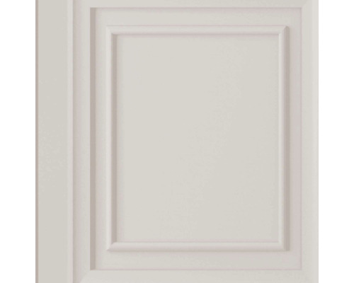 Papier peint intissé 115256 Laura Ashley Redbrook Wood Panel gris Gros plan d''une porte blanche avec cadre