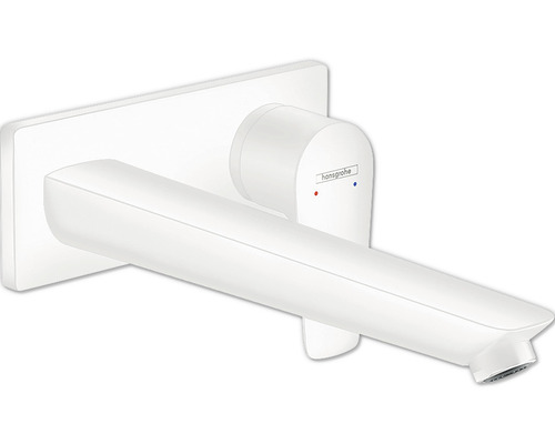 Robinet de lavabo encastré hansgrohe Talis E blanc mat 71734700 sans corps de base à encastrer