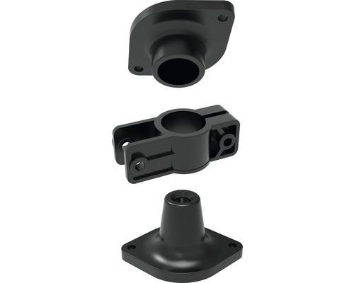 Pièce de rechange: kit de caches pour stores bannes pour balcon 10179663, 6145080, 6145059, 10179667, 5904499, 6145081, 10179668, 10179669, 10179670 Trois éléments de montage noirs pour diverses applications.