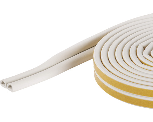 fix-o-moll D-Profildichtung selbstklebend weiß 6 m 6 x 9 mm Selbstklebendes Dichtungsprofil auf Rolle