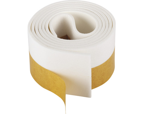 fix-o-moll Türdichtung SOFT BASIC selbstklebend weiß 1 m x 38 mm Weiße Dichtungsbandrolle mit Kleberückseite