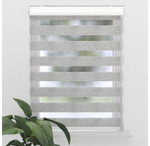 Fensterrollo mit horizontalen Streifen für variable Lichtdurchlässigkeit