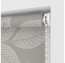 Store enrouleur avec motif de feuilles pour fenêtre