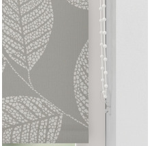 Store enrouleur avec motif de feuilles pour fenêtre