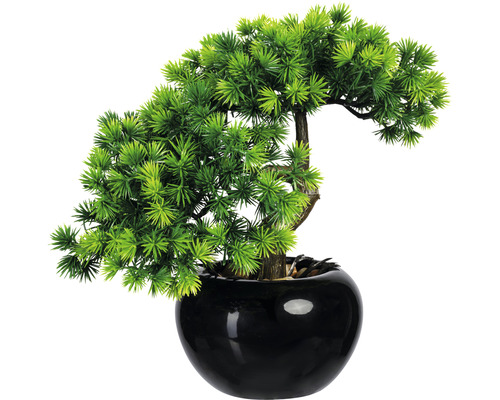 Plante artificielle mélèze bonsaï hauteur : 25 cm vert