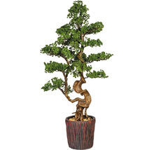 Kunstpflanze Bonsai Lärche Hankengai Höhe: 125 cm grün