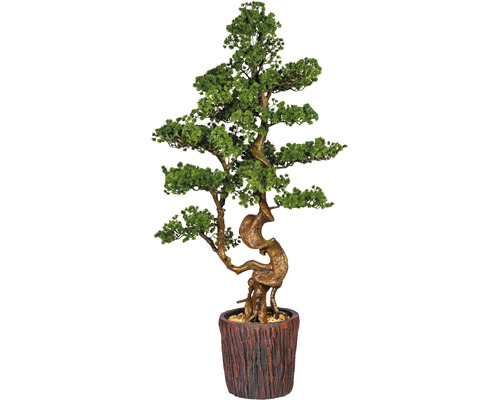 Plante artificielle mélèze bonsaï Han-Kengai hauteur : 125 cm vert