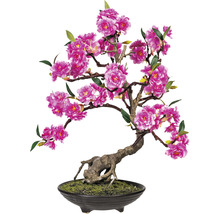Künstlicher Bonsai-Baum mit rosa Blüten im Topf zur Dekoration