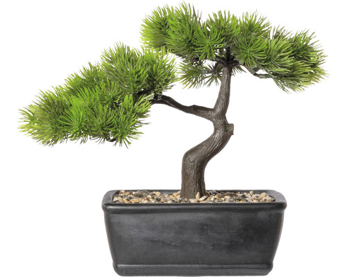 Plante artificielle mélèze bonsaï hauteur : 23 cm vert