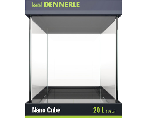 Aquarium DENNERLE Nano Cube 20 l avec feuille d’arrière-plan, support en mousse