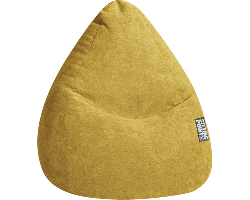 Pouf coussin Sitting Point Beanbag Alfa XL env. 220 litres jaune moutarde 70x110 cm