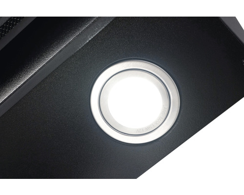 Detailaufnahme der integrierten Lampe einer Dunstabzugshaube