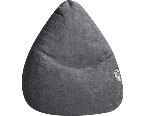 Pouf coussin Sitting Point Beanbag Alfa XXL env. 300 litres anthracite 80x130 cm Pouf poire gris