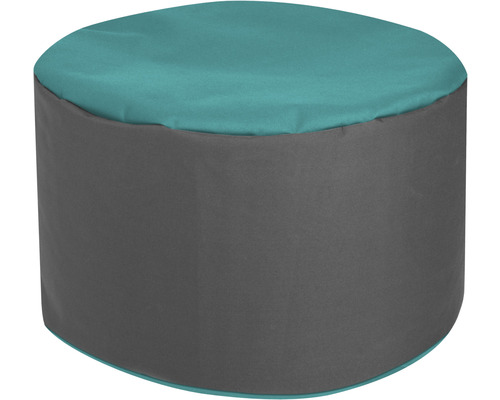 Pouf tabouret Outdoor Sitting Point Dotcom Bebop Scuba env. 60 litres pétrole/gris 50x30 cm