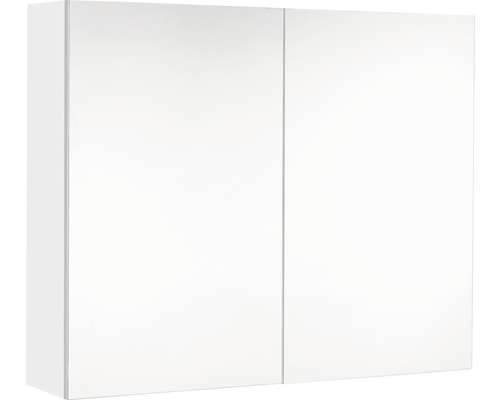Armoire de toilette Allibert LOOK 80 x 18 x 65 cm blanc à haute brillance 2 portes IP 44 (protection contre les corps étrangers et les projections d'eau)