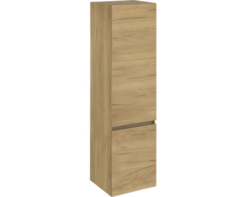 Armoire haute Allibert Lunik couleur de façade halifax chêne nature décor bois 40 x 156 x 35 cm