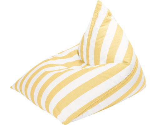 Pouf coussin Outdoor Sitting Point Santorin Calypso env. 300 litres jaune/blanc 110x115x90 cm