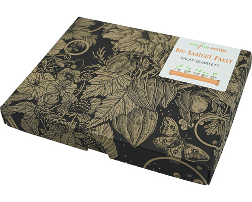 Paquet de semences biologiques Quatuor de salades dans un emballage décoratif