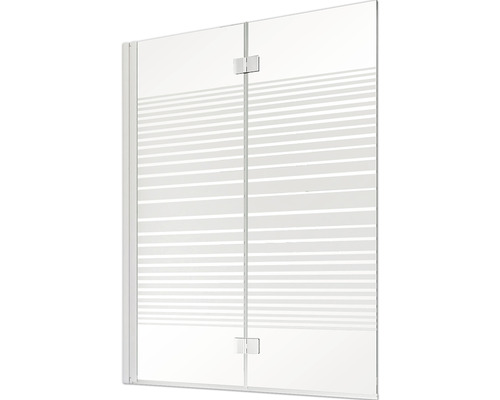 Duschabtrennung aus Glas mit Streifenmuster