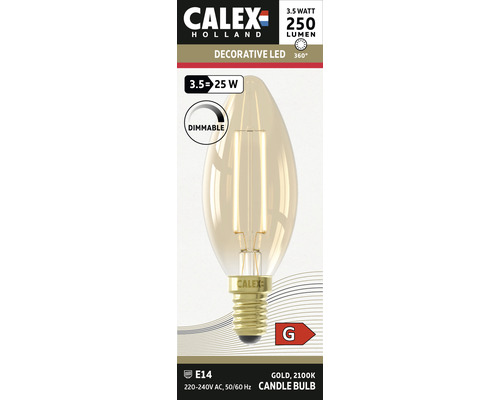 Ampoule LED Calex, culot E14, 3,5 watts, 250 lumens, dimmable