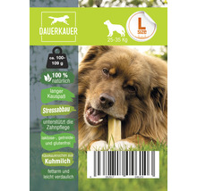 Friandises pour chiens DAUERKAUER L à base de lait 1 pièce env. 100 g, hygiène dentaire, diminution du stress pour les chiens de 25 à 30 kg friandises à mâcher-thumb-1