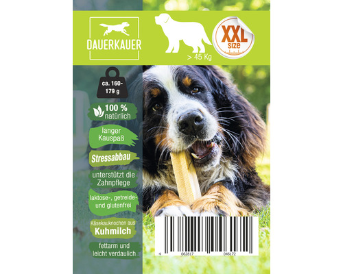 Emballage de bâtonnets à mâcher durables pour chiens de plus de 45 kg, environ 160 à 179 grammes, à base de lait de vache, sans lactose, sans céréales et sans gluten