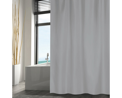 Rideau de douche MSV textile 120 x 200 cm lightgrey