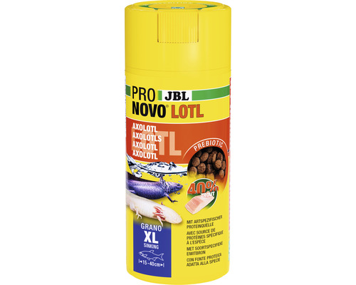 Nourriture en granulés JBL PRONOVO LOTL GRANO XL 250 ml JBL Novo Lotl XL Nourriture pour axolotls