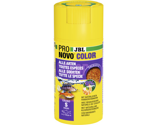 Nourriture en granulés JBL PRONOVO COLOR GRANO S 100ml CL JBL Pro Novo Color nourriture pour poissons toutes espèces, granulés fins