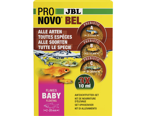 Nourriture d'élevage nourriture en flocons JBL PRONOVO BEL FLAKES BABY 3x10ml