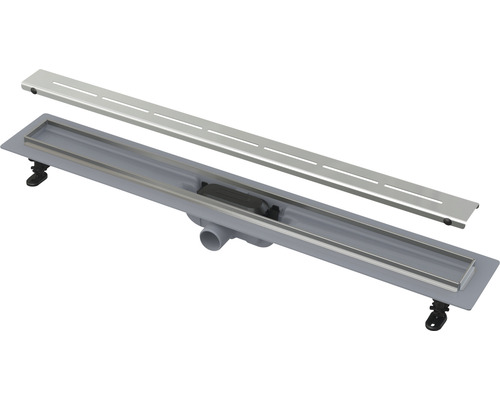 Caniveau de douche form&style RAMREE 650 x 62 mm capacité d'écoulement 27 l/min grille acier inoxydable mat Caniveau de douche form&style RAMREE 650 x 62 mm capacité d'écoulement 27 l/min grille acier inoxydable mat