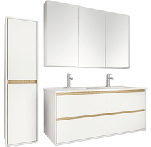 Armoire de toilette Differnz Providence 120 x 16 x 70 cm blanc 3 portes