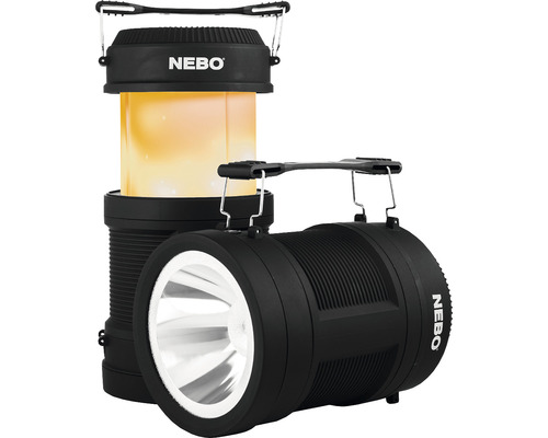 Lanterne de camping à LED NEBO Big Poppy 4-en1 et chargeur 300 lm aluminium rechargeable