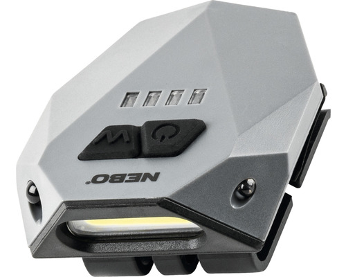 Lampe frontale à LED NEBO Einstein 50 lm 3 modes d'éclairage gris rechargeable Lampe à clip NEBO