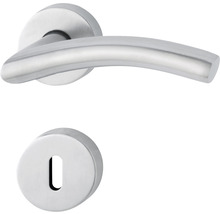 Garniture de poignée de porte en métal avec trou de serrure