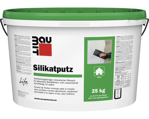 Baumit pastöser Dekorputz Silikatputz Kratz 3 mm weiß 25 kg