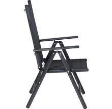 Fauteuil de jardin en aluminium, chaise pliante avec accoudoirs